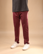 Regular Fit Dobby Pant Wine - Image 3