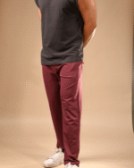 Regular Fit Dobby Pant Wine - Image 4