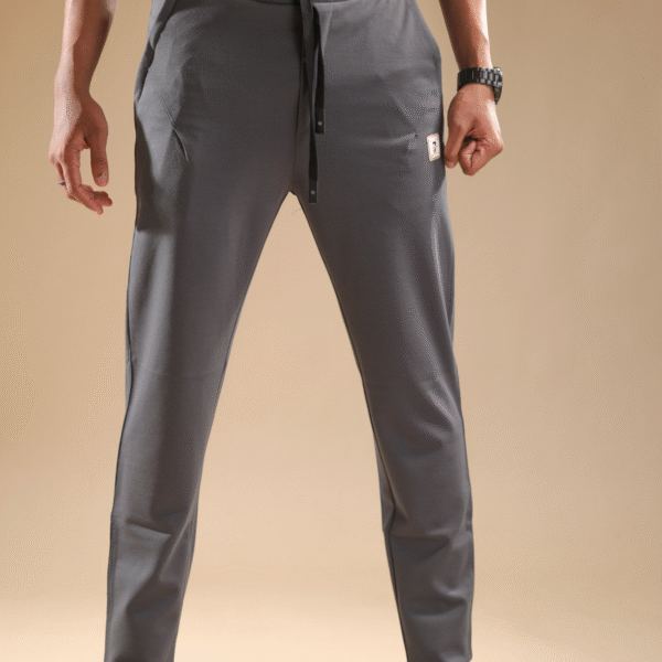 Regular Fit Dobby Track Pant Gray