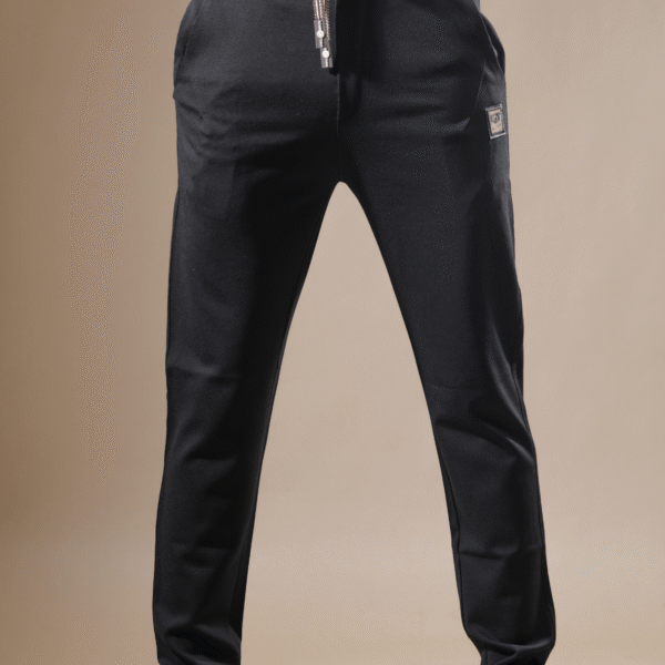 Regular Fit Dobby Track Pant Black