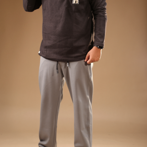 Loosefit Track Pant Hidden Zip T-Gray