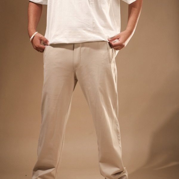 Loosefit Track Pant Repeat Pocket Beige