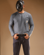 Knitted Full Sleeve Tshirt Gray