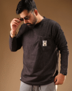 Knitted Full Sleeve Tshirt Black