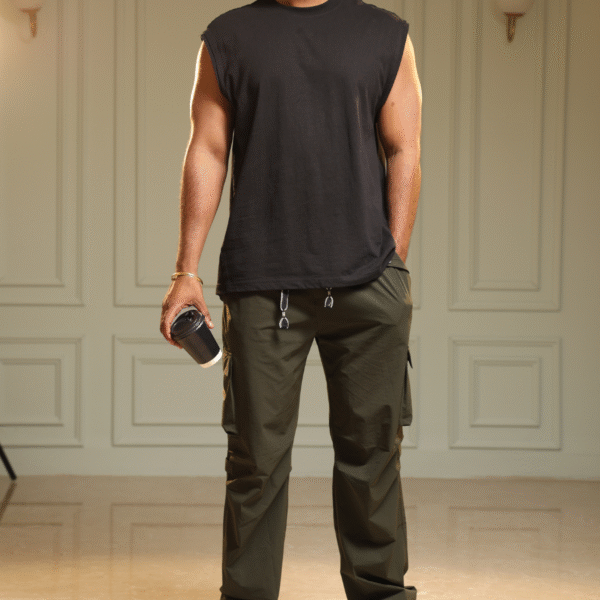 Relaxe Fit BellBottom Cargo Olive