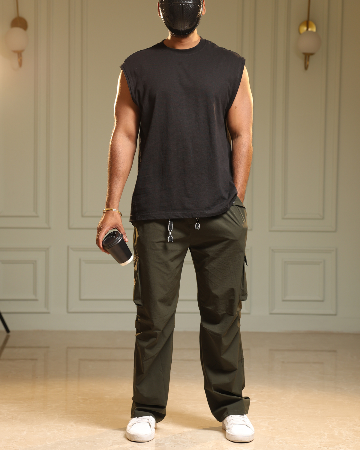 1 Relaxe Fit BellBottom Cargo Olive - Image 1