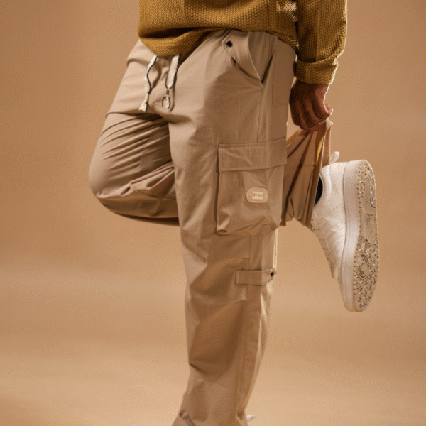 Relaxe Fit BellBottom Cargo Beige