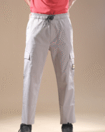 Regular Fit Cotton Cargo Light- Gray