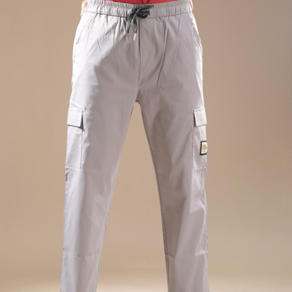 Regular Fit Cotton Cargo Light- Gray