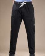 Regular Fit Linen Blend Cargo Black - Image 3