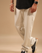 Loosefit Track Pant Hidden Zip Off- White - Image 3