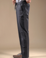 Regular Fit Linen Blend Pant Black - Image 3