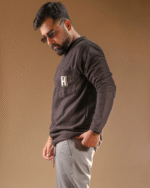 Knitted Full Sleeve Tshirt Black - Image 4