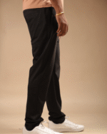 Big Size Tencel Track Pant Black - Image 4
