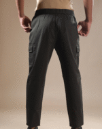 Regular Fit Linen Blend Cargo Olive - Image 4