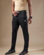 Regular Fit Dobby Track Pant Black - Image 4