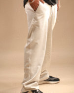 Loosefit Track Pant Hidden Zip Off- White - Image 4