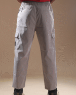 Regular Fit Cotton Cargo Light- Gray - Image 4