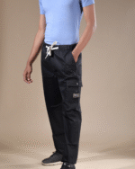 Regular Fit Linen Blend Cargo Black - Image 2