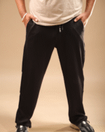 Loosefit Track Pant Hidden Zip Black - Image 5