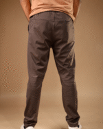 Big Size Tencel Track Pant Brown - Image 2