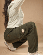 Relaxe Fit BellBottom Cargo Olive - Image 2